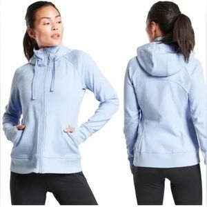 Athleta Triumph Hoodie M Tall (Merry Peri/Light Blue)